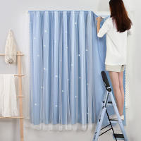 Cortinas De Blackout Con Patrón De Estrellas Para Niños Decoración De Habitación Y Sala Modernas 100% Poliéster Cortina Individual - details 2