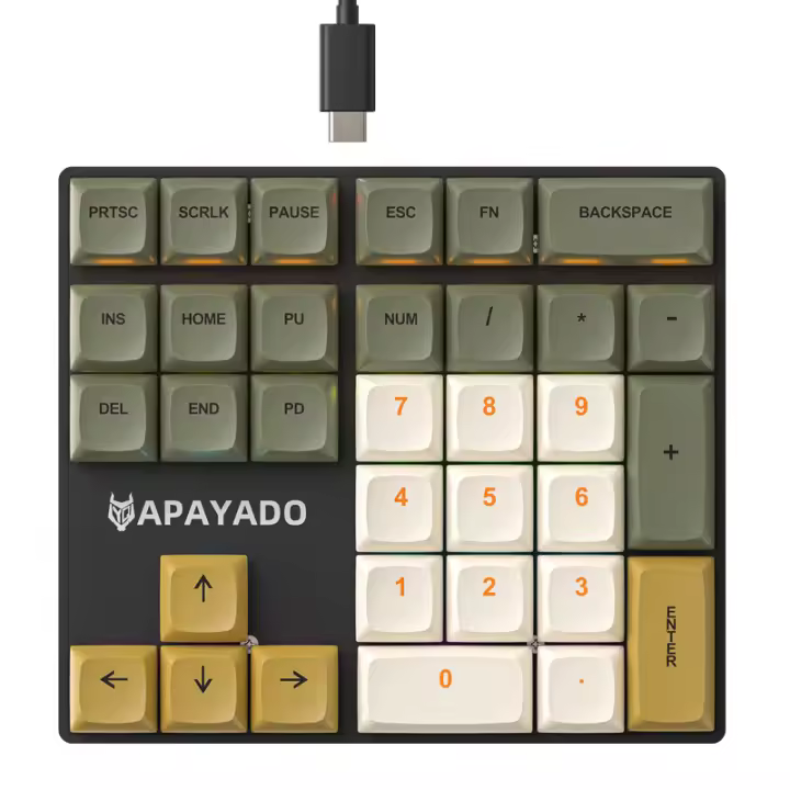 Teclado Numérico Mecánico Con 33 Teclas Y Luz Multicolor Para Finanzas Y Negocios Compatible Con Portátil Tipo De Conexión: Cableado - 1