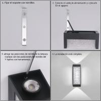 Lámpara De Pared Moderna Para Exteriores Luz De Entrada Impermeable Con Cristal Iluminación Para Pasillo Puerta Jardín Decoración De Patio Luz De Lectura LED - details 5