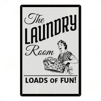 Póster De Lavandería Vintage En Metal Signs De Alta Calidad Decoración Clásica Para El Hogar Con Mujer De Pared Arte De Placa De Hebilla - details 3