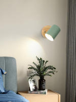 Lámpara De Pared Nórdica GU10 Madera 6 Colores Con Interruptor De Cremallera EU/UL Para Dormitorio Sala De Estar Pasillo Decoración Luz LED Contemporánea Sin Bombillas Incluidas - details 15
