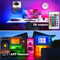 Tiras LED RGB 5050 Flexibles Con Control Remoto Y APP Para Decoración De Habitaciones Y Televisores Luz De Colores Cambiables Para El Hogar - details 0