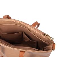 Bolso de mano estilo boho, bolso de rafia natural con ecopiel, bolso de verano para mujer con asa de madera, bolso elegante y ligero ideal para playa o ciudad | Sara Bags - details 1