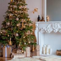 MEJORADA Árbol de Navidad Artificial Abeto de Hoja Espumillón 120-210cm Arboles C/Soporte Metálico - details 1
