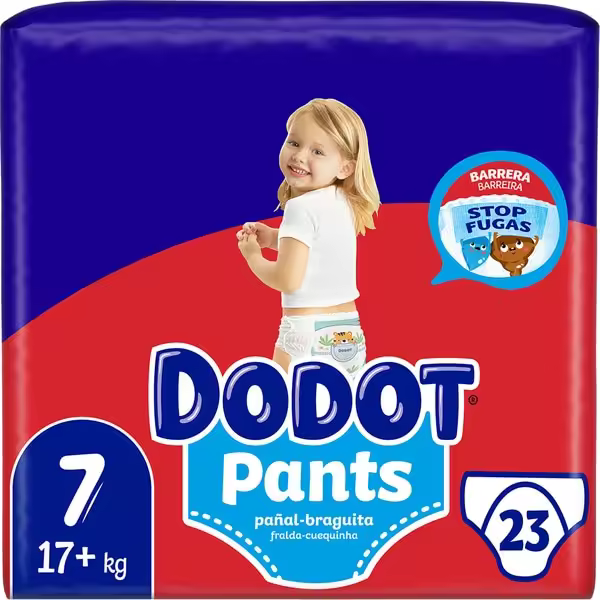 PAÑALES-BRAGUITA Dodot Pants TALLA 7 +17 KG (23 UNIDADES) - 1