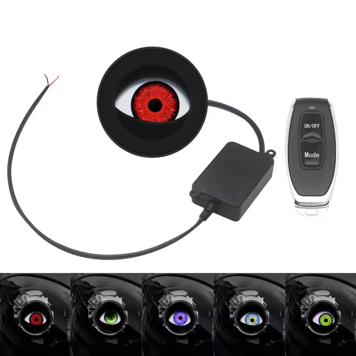 2pc Luz De Ojo De Diablos LED Dinámica Para Coche 3 Pulgadas Accesorio De 12V Kit De Lente De Proyector LED Para Coche - 1