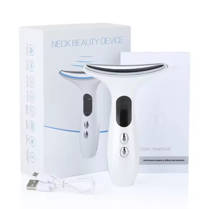 Dispositivo De Belleza EMS Y LED IPL Para Cuello Y Rostro Lifting Facial Rejuvenecimiento De Piel Eliminación De Doble Mentón Masajeador Corporal Recargable - 1