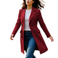 Nueva Chaqueta De Mujer De Invierno Con Manga Larga Y Cuello En V A-line Fashion Chaqueta De Trench Para Otoño Y Invierno - details 3