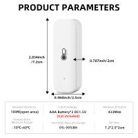 Kit De Termohigrómetro Inteligente Tuya WiFi Con Alerta De App Y 433MHz Sensor De Temperatura Y Humedad Para Gateway Wi-Fi 2.4GHz Y 433MHz - details 13