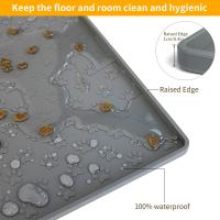 Alfombrilla De Comida Para Perros Con Huellas De Silicona Límite Elevado Anti-Desbordamiento Placemat Para Tazas De Alimentos Y Agua Para Mascotas Universal - details 5