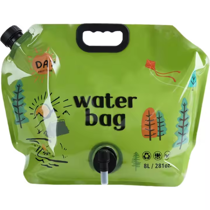 Recipiente De Agua Plegable 8l, Contenedor De Agua con Grifo, Bolsa Bidones De Agua Reutilizable, Garrafa De Agua Flexible para Al Aire Libre, Camping, Senderismo Picnic Barbacoa - 1