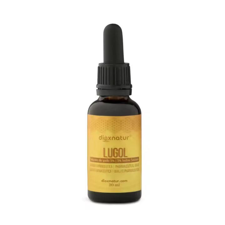 DIOXNATUR® Solución de Yodo Lugol 5% Calidad Farmacéutica 30ml con Pipeta Integrada - 1
