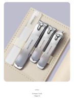 Juego De 4 Tijeras Para Uñas Con Estuche De Cuero Gire Herramientas De Cuidado De Pedicura Y Manicura Profesional Regalo Para El Cuidado Doméstico - details 14