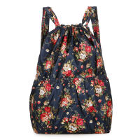 Mochila De Mujer Con Cordón Gran Capacidad Ligera Minimalista Portátil Para Compras Y Viajes Estilo Casual Sólido - details 15