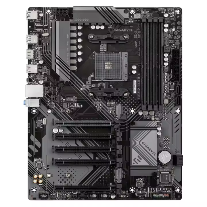 Gigabyte - Placa base B550 EAGLE para procesadores AMD Ryzen 3000/4000/5000 con VRM 10+3+1, DDR4 hasta 128 GB y ranura M.2 PCIe 4.0 - 1