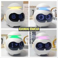 Reloj despertador para niños, with Alimentación por USB, with emoji, Luz Nocturna ajustable y mini altavoz Bluetooth para Gift de niños, adultos y niños (Blanco) - details 2