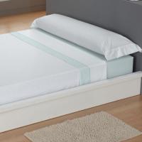 CARPE DIEM Juego de Sábanas de Microfibra Estampada Mod. ELISABETH Color Aqua- Conjunto de Ropa de Cama 3 o 4 Piezas para Cama 90, 105, 135, 150, 150/160 (2 Almohadas)  y 180 cm, Suaves, Transpirables  Válidos para Colchones hasta 28 cm de Grosor - details 1