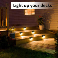 Lámpara Solar LED De Paso Para Exteriores Iluminación De Escaleras Y Paredes Decoración Para Patio Y Valla Pack De 1/4 - details 1