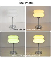 Lámpara De Mesa De Vidrio Macaron Con Iluminación Dimmable Tricolor Protección Para Los Ojos Para Decoración De Dormitorio Y Sala De Estar Moderno - details 8