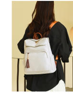 Nueva mochila de cuero, estilo retro, informal, de gran capacidad, con múltiples compartimentos para Mujer - details 8