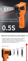 Termómetro Digital Infrarrojo No Contacto Con Luz Alarmante Medidor De Temperatura Láser Pyrometer Imager Higrómetro Para Industrial - details 3