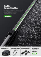 Limpia Parabrisas Delantero Puntas De Limpieza Para Nissan Qashqai J10 2006-2013 Accesorios De Cepillo De Ventana Negro Y Verde Resistente a Temperaturas De -40℉ a +158℉ - details 2
