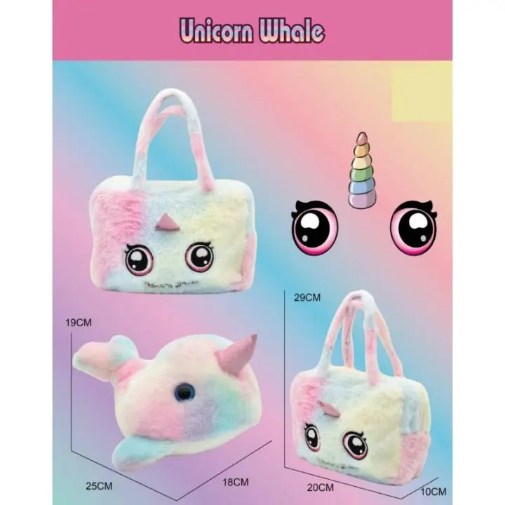 BOLSO PELUCHE CON NARVAL DE PANRITOS - 1