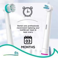 Cabezas De Repuesto Para Cepillo De Dientes Oral B Ortho Y Power Tip Compatabilizadas Con Cepillos Eléctricos Oralb Para Ortodoncia - details 6