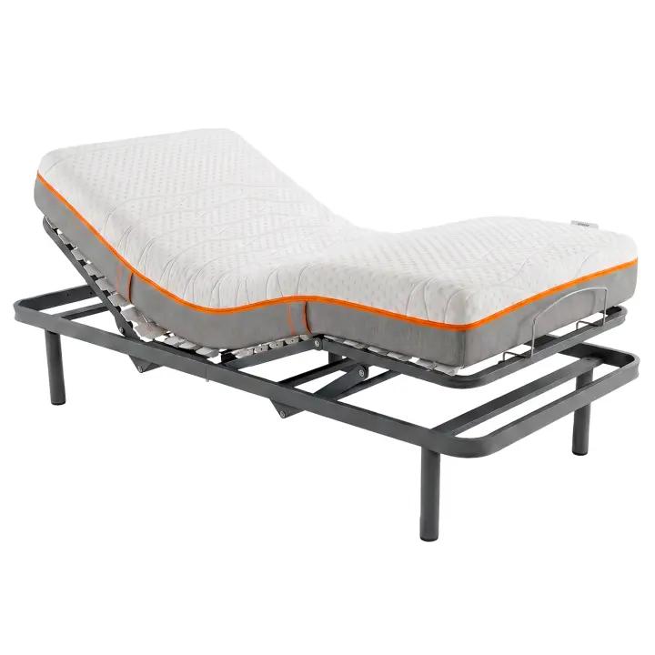Pack Cama Eléctrica Articulada 90 x 190 cm con Colchón Viscoelástico Atlas | Confort Premium, Adaptación Anatómica y Transpirabilidad - 1
