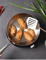 Sartén de freír 24/26/28cm Arce inoxidable 304 2mm Grueso wok pan 5 Capas Cocina profesional para Gas y inducción - details 11
