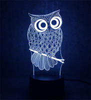 Lámpara De Noche USB Creativa En Forma De Animal Buho 3D Para Dormitorio Juguete De Pájaro Lindo Luz Atmosfera De Mesa Extraña Regalo - details 8