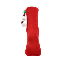 Pareja De Medias Navideñas Rojas De Plush Suave Y Amigable Con La Piel Transpirable Y Resistente Al Desgaste Para Mujer Medias Para Salto Y Piso - details 21