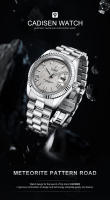 Reloj Mecánico Para Hombre CADISEN Con Dial De Meteorito Calendario Completo Semana 100M Resistencia Al Agua Movimiento MIYOTA 8285 Acero Inoxidable Cristal De Zafiro - details 0