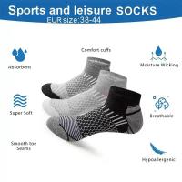 6 Pares De Deportivos Cortos Para Hombre Transpirables Cómodos De Poliéster Para Todas Las Estaciones Correr Casual - details 6
