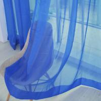 Cortina De Tules Colorida Transparente Y Sutil En Poliéster Para Dormitorio Cocina Sala De Estar Habitación De Niños Aula Con Bolsa De Acero En Rojo Negro Azul Verde - details 14