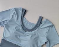 Top De Fitness Para Mujer Verano Transpirable Con Sujetador Integrado Ropa De Danza Yoga Secado Rápido Talla Tight - details 8