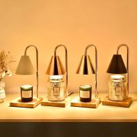 Lámpara De Mesa Calentadora De Velas Con Base De Madera Luz Dimmer Para Decoración De Habitación Y Hogar Accesorios Para Velas Y Luz - details 8