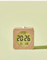 Reloj De Despertar De Madera Con Pantalla LED Y Función Snooze Mostrador Para Dormitorio Con Mostrador De Temperatura Y Fecha - details 13