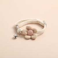 Collar Para Gato Ajustable Con Flor Bonita Y Campana Accesorio Pequeño Para Mascotas Ideal Para Gatos Y Perros Pequeños - details 4