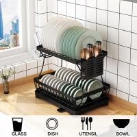 Cocina plato de almacenamiento rack hogar vajilla para cuencos, palillos y placas extraíble fregadero de drenaje lateral rack de almacenamiento - details 3
