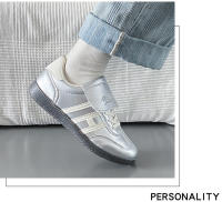 Zapatos De Entrenamiento Morales Nuevos En Plata Tenis Deportivos Casuales Con Punta Redonda Y Tirantes Delgados Para Mujer Cuero Vara Flats Chaussure Femme - details 6