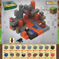 Bloques De Construcción Magnéticos Creativos Set De Mi Mundo Escena Famosa Arquitectónica Juguete DIY Para Niños Y Niñas Regalo De Navidad - details 5