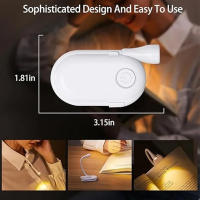 Luz De Lectura Mini LED Recargable De 3 Colores Lámpara Portátil Con Clip Iluminación Nocturna Ajustable Marcador Luz - details 12