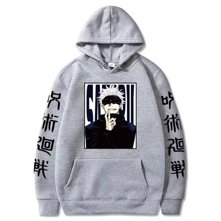  Sudadera De Capucha Anime Japonés 2024 Jujutsu Kaisen Satoru Gojo Para Hombre Estilo Callejero Harajuku Suéter Casual De Primavera - 1