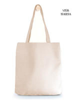 Aires Nuevos Bolsa de tela de poliéster tipo lino nature "Las mujeres ya no lloran, las mujeres facturan". Shakira. Tote bag. DIY. Original. Regalos. Personalizados. - details 3