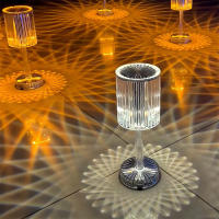 Lámpara De Mesa LED Con Cristal De Diamante Proyección Decorativa Luz Nocturna Para Dormitorio Lámpara De Barra Iluminación Fijación - details 3