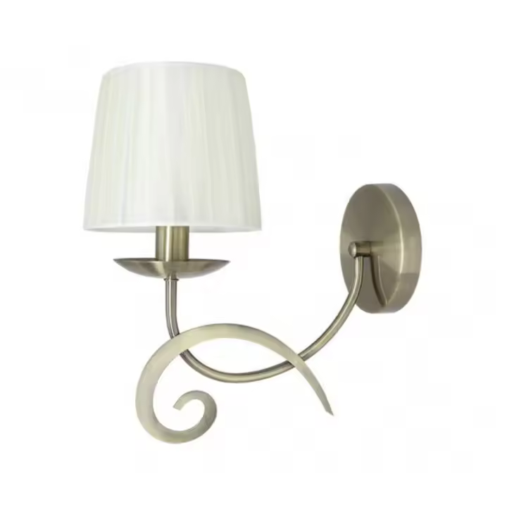 FABRILAMP Aplique Luxor 1xe14 Cuero Pant. Beis 31x15x28 Cm - Diseño Elegante - 1