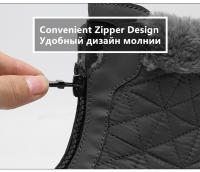 Botas De Invierno Impermeables Para Hombre Con Peluche Caliente Antideslizantes Altas Botas De Camuflaje Para Exteriores Y Senderismo - details 7