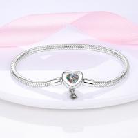 Pulsera De Plata Esterlina 925 Para Mujer Con Encantos De Mariposa Corazón Y Cadena De Serpiente Joyería DIY Clásica Adecuada Para Aniversarios - details 5