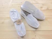 Lote de 36 pares de Alpargatas esparteñas mujer para bodas en color blanco regalos para invitadas de boda suela de goma y yute - regalo de cuerda rústica y tarjetas Kraft para poner las tallas regalos para invitadas de bodas - details 1